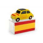 Fiat 500 Brums à la vue Jaune/Rouge