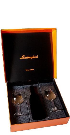 Lamborghini Luxe Gift Box with 2 Wine Glasses
