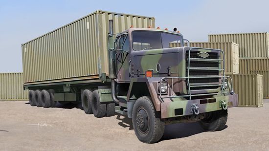 M915 Tractor with M872 Flatbed Trailer